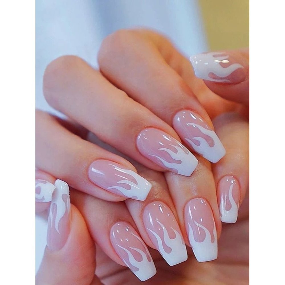 Press on reusable nails 24 pieces Square